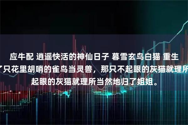 应牛配 逍遥快活的神仙日子 暮雪玄鸟白猫 重生前,我给自己挑了只花里胡哨的雀鸟当灵兽,那只不起眼的灰猫就理所当然地归了姐姐。