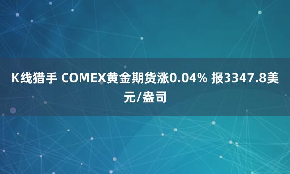 K线猎手 COMEX黄金期货涨0.04% 报3347.8美元/盎司